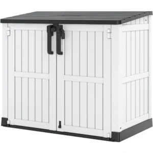 Outdoor Resin Storage Shed 36 Cu. Ft.  Large Capacity Weather Resistant Storage Box